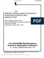 AIAA-Robust Design Using Stochastic Response Surface and Sensitivities