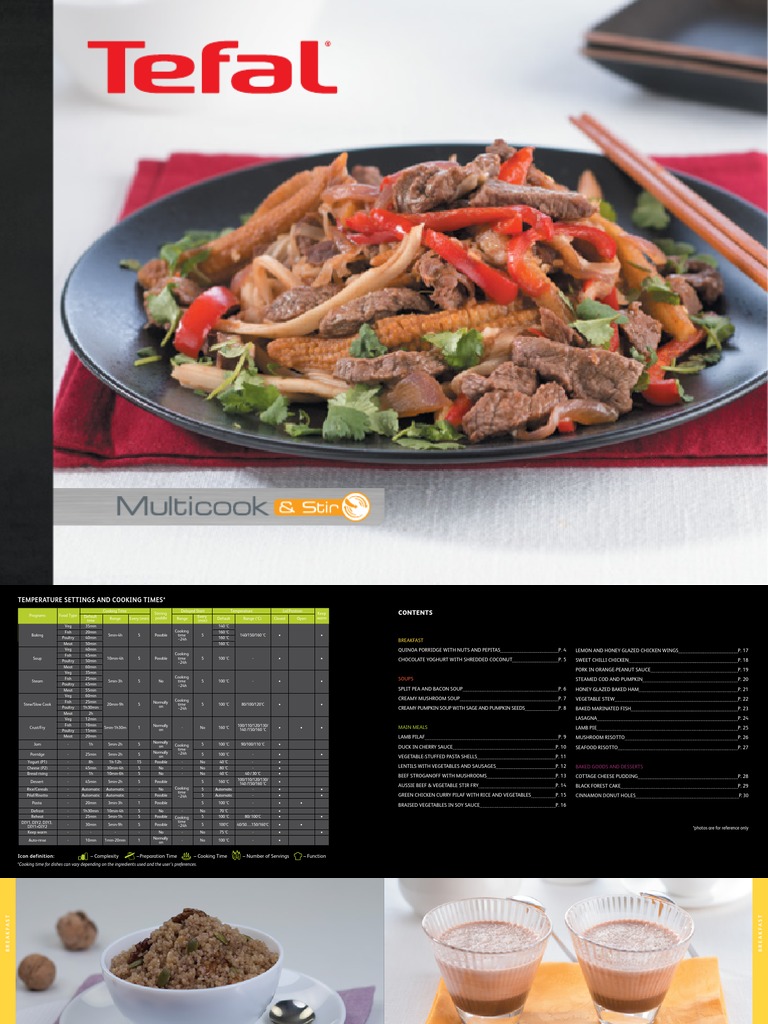 DA Tefal Multicook Stir Recipe Book PDF Curry Sausage