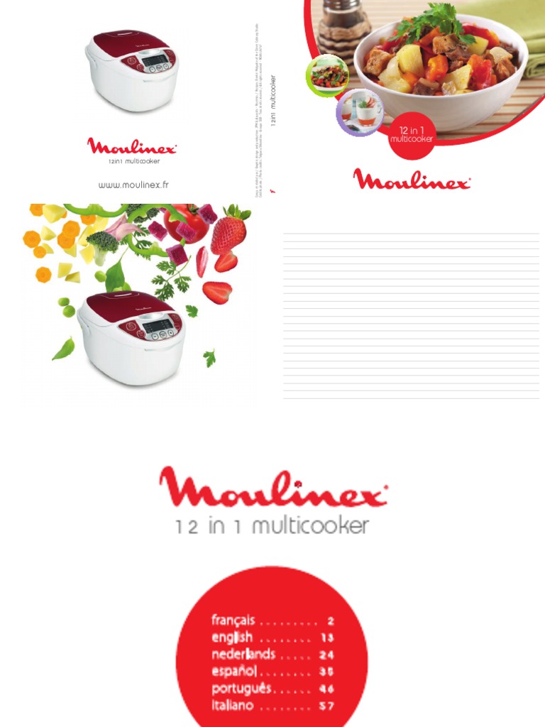 Recette Multicuiseur Moulinex 12 En 1 Pdf