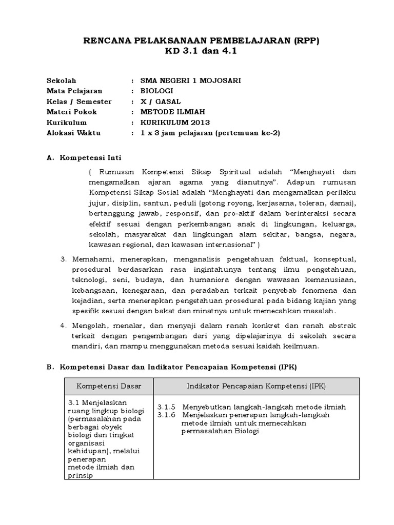 Contoh Soal Biologi Tentang Metode Ilmiah Guru Paud
