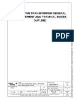 Step-Down Transformer General Arrangement and Terminal Boxes Outline