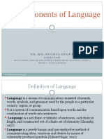 Components of Language: Dr. Md. Enamul Hoque
