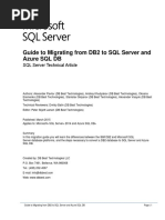 Guide To Migrating From DB2 To SQL Server and Azure SQL DB