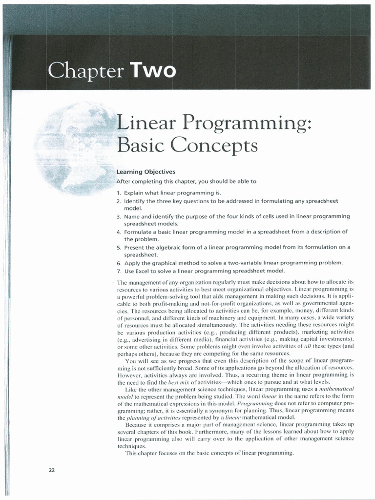 scope of linear programming