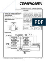 CDP68HC68W1: CMOS Serial Digital Pulse Width Modulator