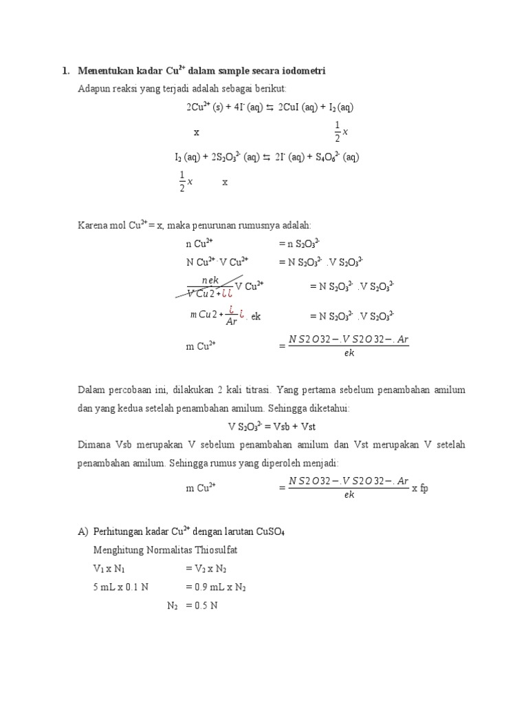 Menentukan Kadar Cu2 Pdf