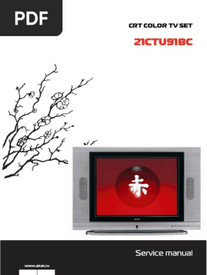 Akai 21CTU91BC CRT TV SM PDF | PDF | Alternating Current.