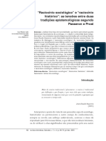 Ione Ribeiro Valle - "Raciocínio Sociológico" e "Raciocínio Histórico": As Tensões Entre Duas Tradições Epistemológicas Segundo Passeron e Prost