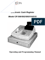 Electronic Cash Register Model CR 500/502/505/510/515: Operating and Programming Manual