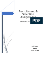 Recruitment & Selection Assignment: Submitted To: Sir Azhar Bashir