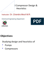 Pump and Compressor Design & Heuristics:: Dr. Chandra Mouli M.R