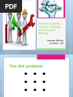 Problem Solving, Critical Thinking and Decision Making