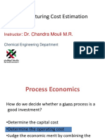 Manufacturing Cost Estimation