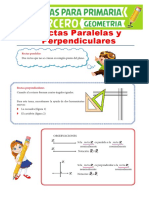 Rectas Paralelas y Perpendiculares para Tercero de Primaria