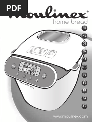 2014 - Moulinex - OW3101 - UNO Bread Maker  PDF  Gluten  Pains