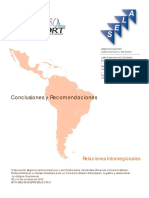 Conclusiones y Recomendaciones: Relaciones Intrarregionales