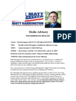 Back Matt Press Release  for the Write-In Candidatecy for Aurora's Alderman at Large 2011