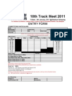Pacesetters Track Meet Entry Form 2011