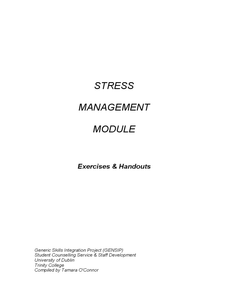 Effective Stress Management Techniques | PDF | Relaxation (Psychology ...