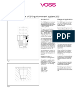 Product Description VOSS Quick Connect System 203: Application Range of Application