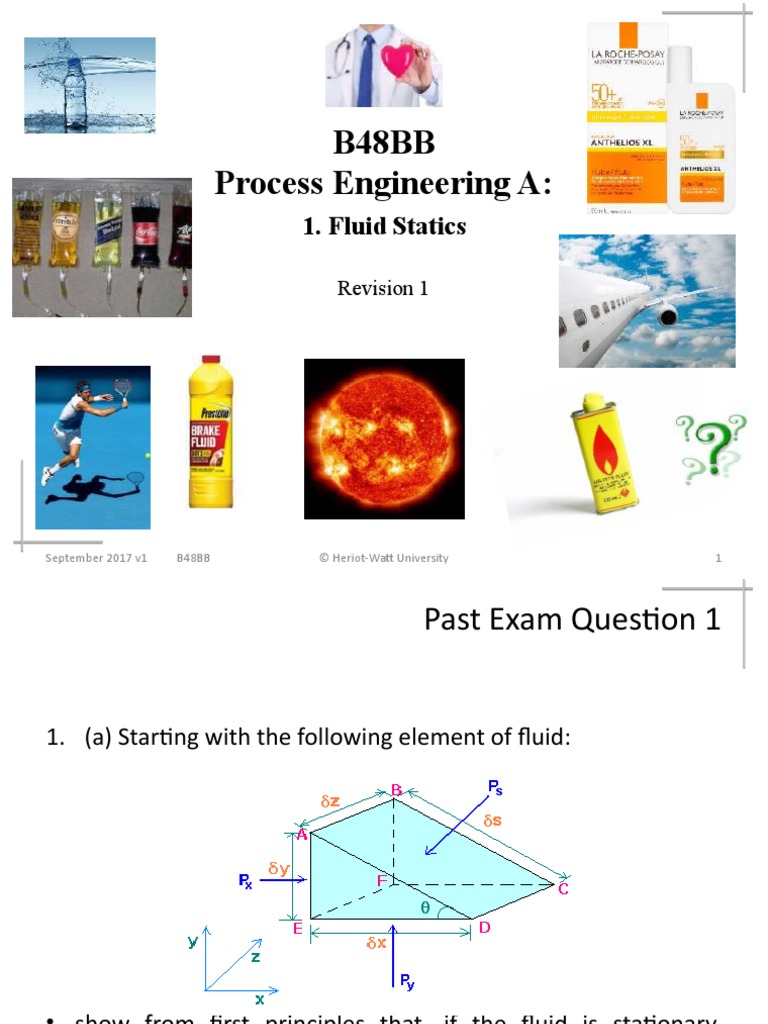 Fluid Statics - Revision | PDF | Pressure | Pressure Measurement