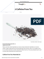 How To Extract Caffeine From Tea