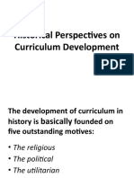 Historical Perspectives On Curriculum Development