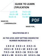 A Quick Guide To Learn Multiplication