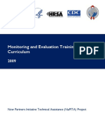 Monitoring and Evaluation Training Curriculum