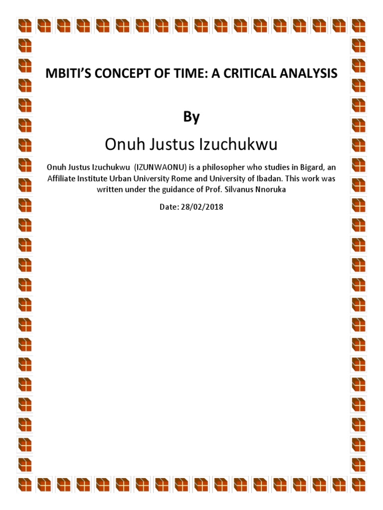 Mbiti's African Concept of Time Analysis | PDF | Time | Concept
