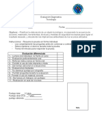 Prueba de Diagnostico Tecnologia Quinto