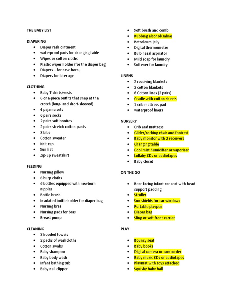 The Baby List Diapering | PDF | Diaper | Domestic Implements