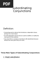 Subordinating Conjunctions