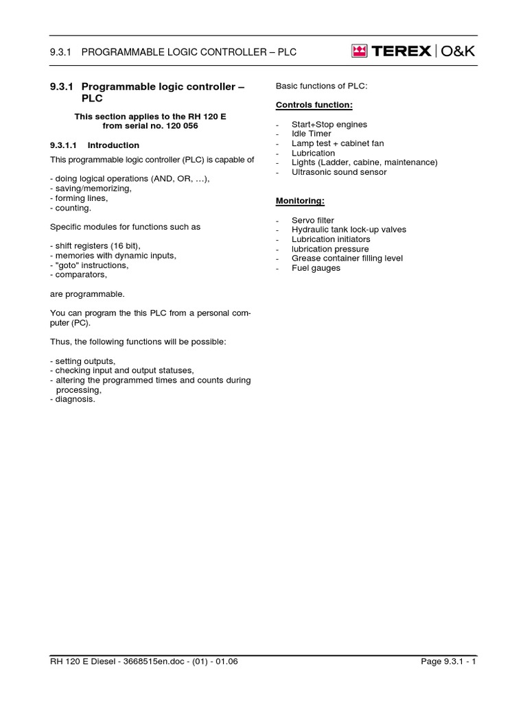 09.1 PLC - Technical Handbook | PDF | Programmable Logic Controller ...