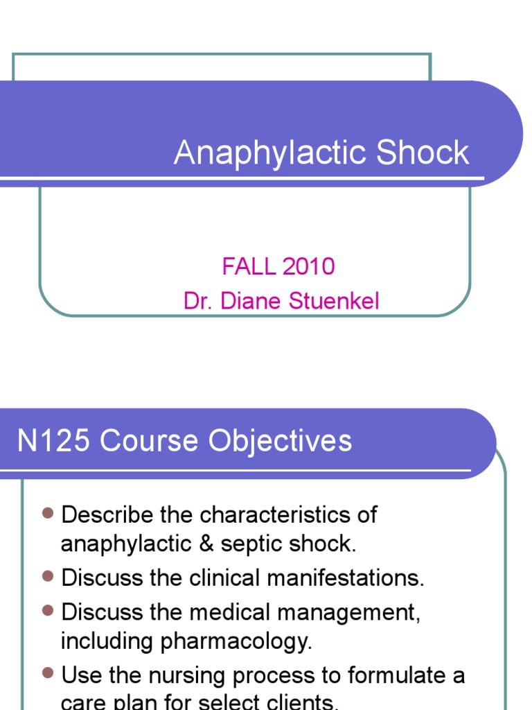 Understanding Anaphylactic Shock Management | PDF | Shock (Circulatory ...