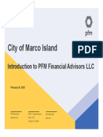 Introduction of PFM Financial Advisors LLC To City of Marco Island - March 16, 2020