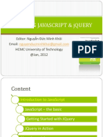Training Javascript & Jquery: Editor: Nguyễn Đức Minh Khôi Email: HCMC University of Technology @Jan, 2012