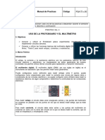 Uso de La Protoboard y El Multímetro PDF