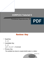 COMP231 Tutorial 5: Functional Dependencies, 3NF