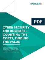 Cyber Security For Business - Counting The Costs, Finding The Value