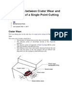 Distinguish Between Crater Wear and Flank Wear of A Single Point Cutting Tool