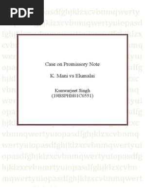 Case on Promissory Note.docx