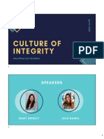 Culture of Integrity: Speakers