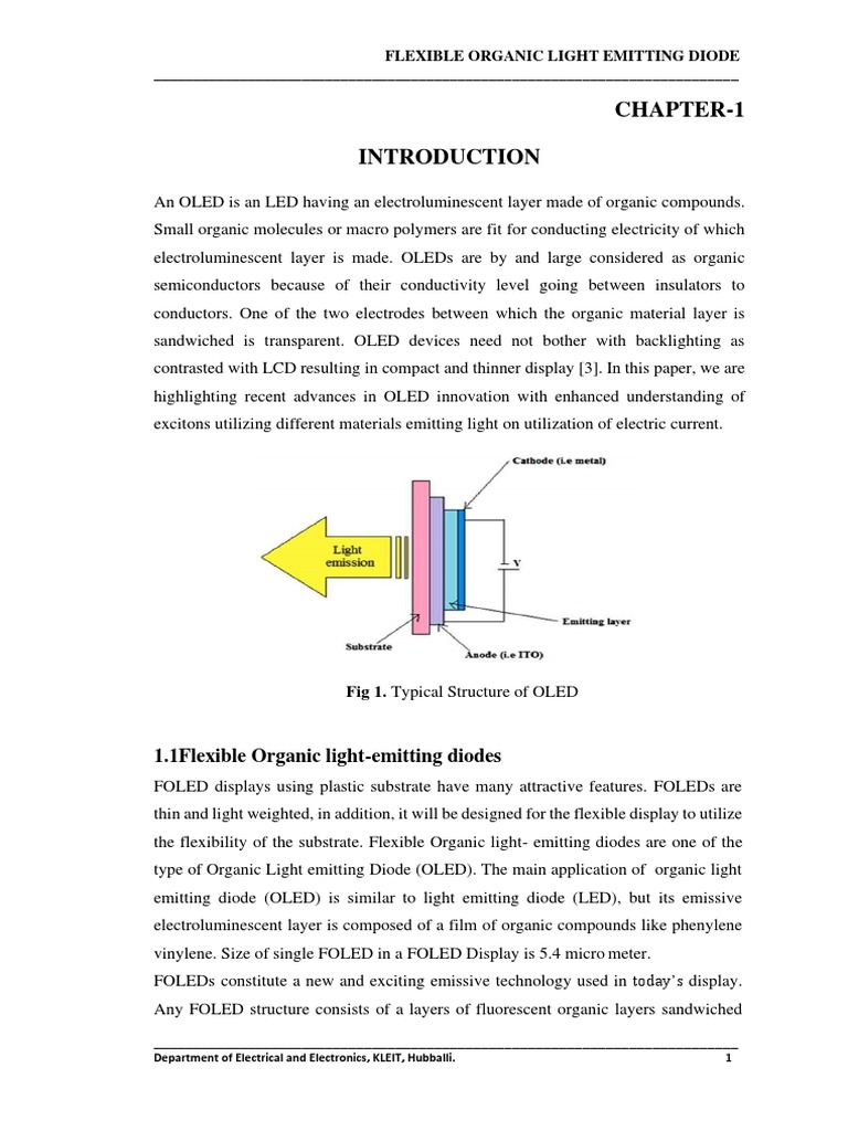 Flexible Organic Light Emitting Diodes | PDF | Oled | Liquid Crystal ...