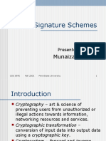 Digital Signature Schemes: Munaiza Matin