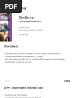 Xenserver: Unattended Installation