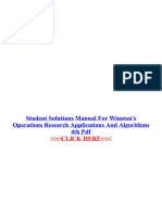 PDF Student Solutions Manual For Winstonx27s Operations Research PDF