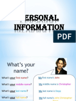 1 - Personal Information