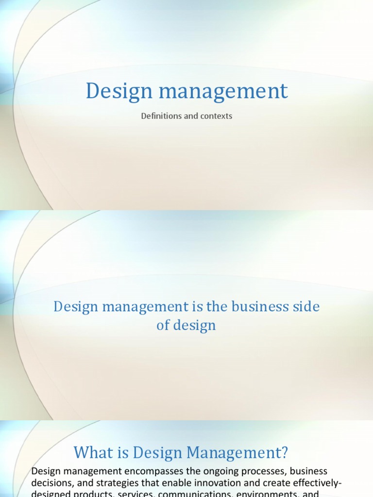 Design Mamangement Introduction | PDF | Design | Strategic Management
