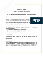 Informativo Ley de Protección Del Empleo - Seguro de Cesantía (H.D. Diego Schalper)